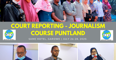 court reporting - journalism course Puntland