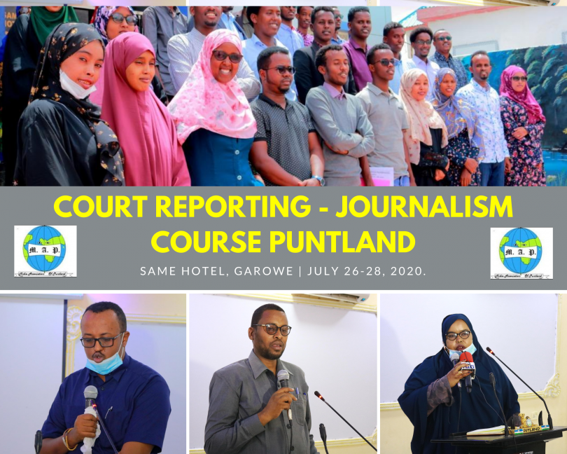 court reporting - journalism course Puntland